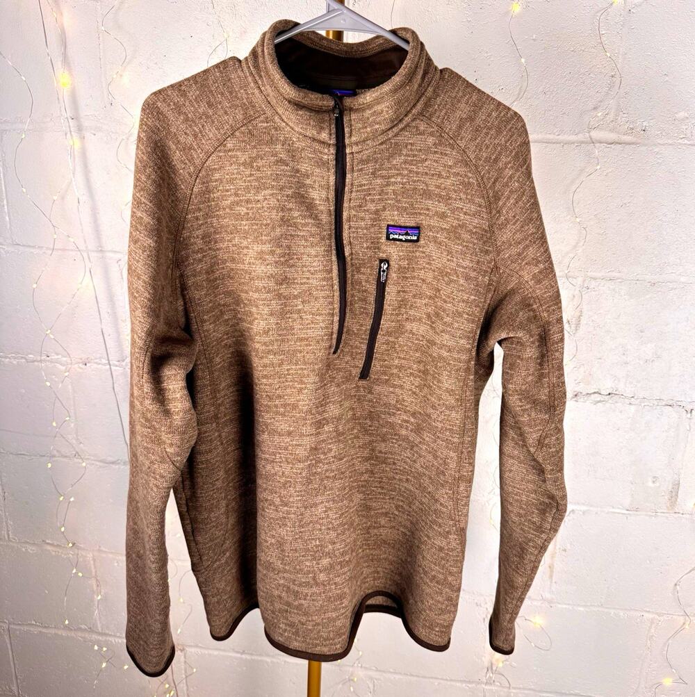patagonia better sweater full zip jacket men’s L brown heather fleece outdoor